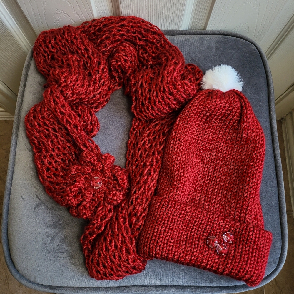 Handcrafted Infinity Scarf and Beanie Set NWOT YOUR CHOICE